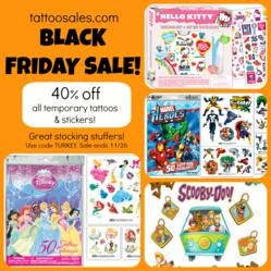 tattoosales.com Black Friday Sale - Temporary Tattoos and Stickers